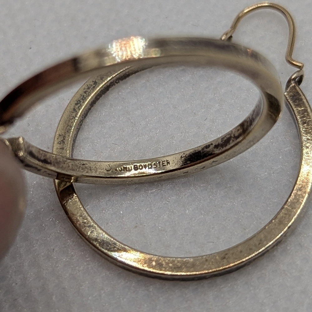 Sterling Hoop Earrings - Picture 2 of 3
